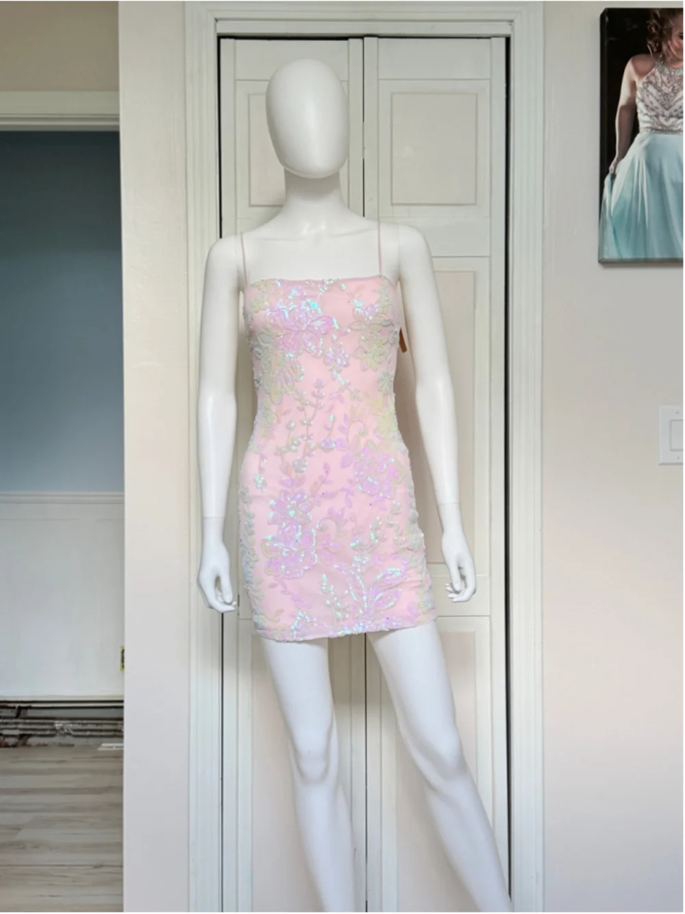 light pink sparkly hoco dress Pink Sequin Homecoming Pink Cute Short Hoco Dresses Maxi Dress Pink Dresses Online Shein Flowy Hot Pink Dress Hot Pink Heels With Choice Black
